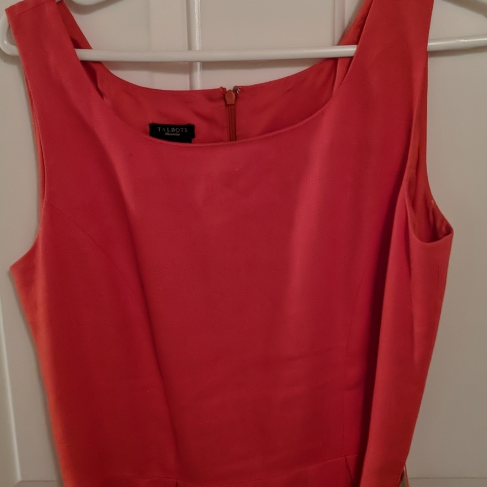 Orange linen dress
